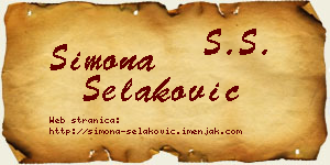Simona Selaković vizit kartica